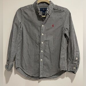 Ralph Lauren Kids Gingham Print Long Sleeve  Button shirt